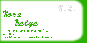 nora malya business card